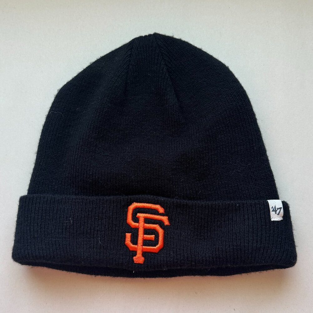 47 Brand San Francisco Knit Beanie Unisex Size O/S Black Orange - Picture 7 of 7